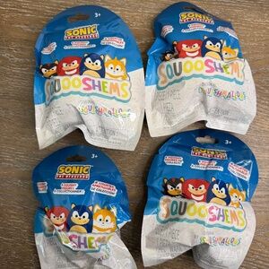 Squishmallows Sonic the Hedgehog Squooshems blind mystery bags set of 4